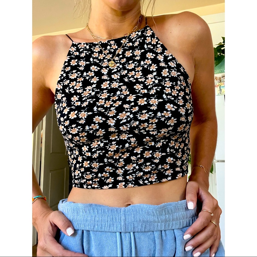 Crop top floral print
